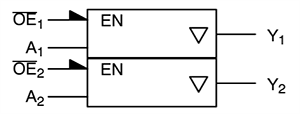 Technische Zeichnung - onsemi NL27WZ125 Dreistufige Dual-Buffer mit niedriger Freigabe